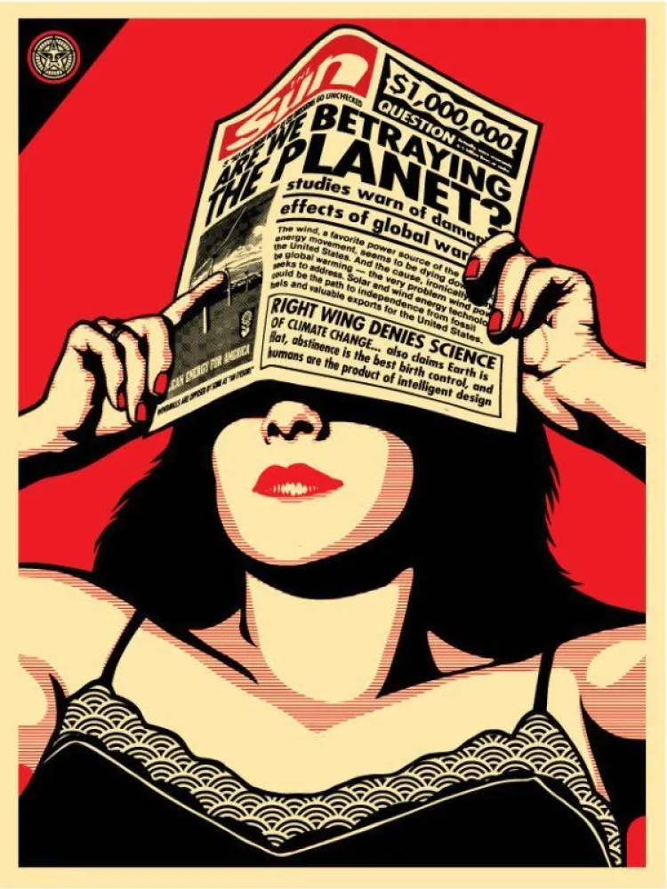 Serigrafia Fairey - Global Warming