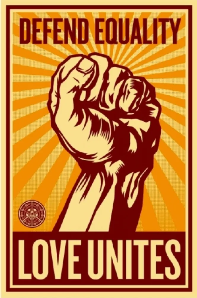 Serigrafia Fairey - Love Unites