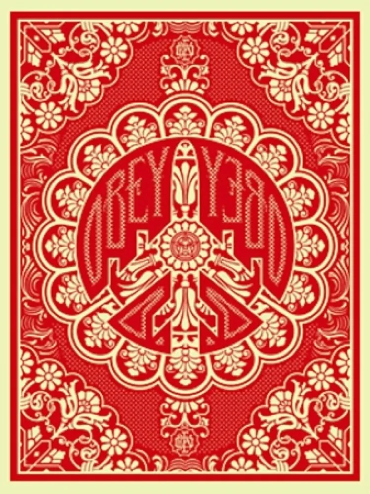 Serigrafia Fairey - Peace Bomber Red 