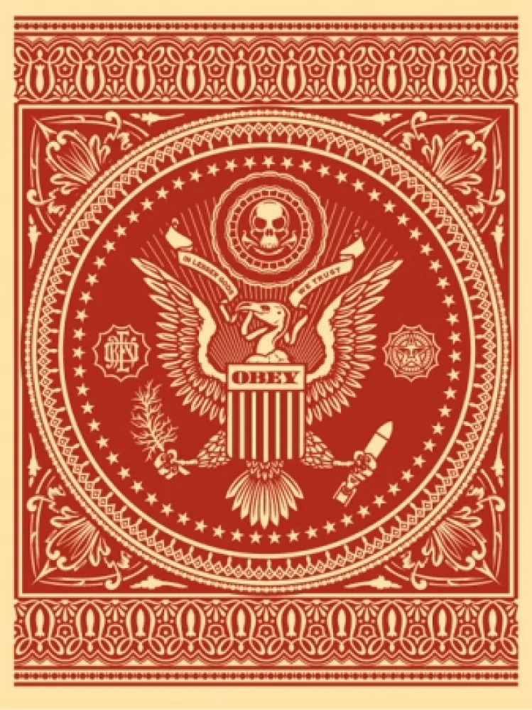 Serigrafia Fairey - Presidential Seal Red 