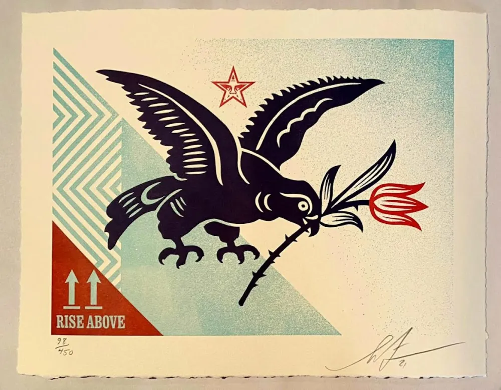 Gravura Fairey - Rise Above Bird