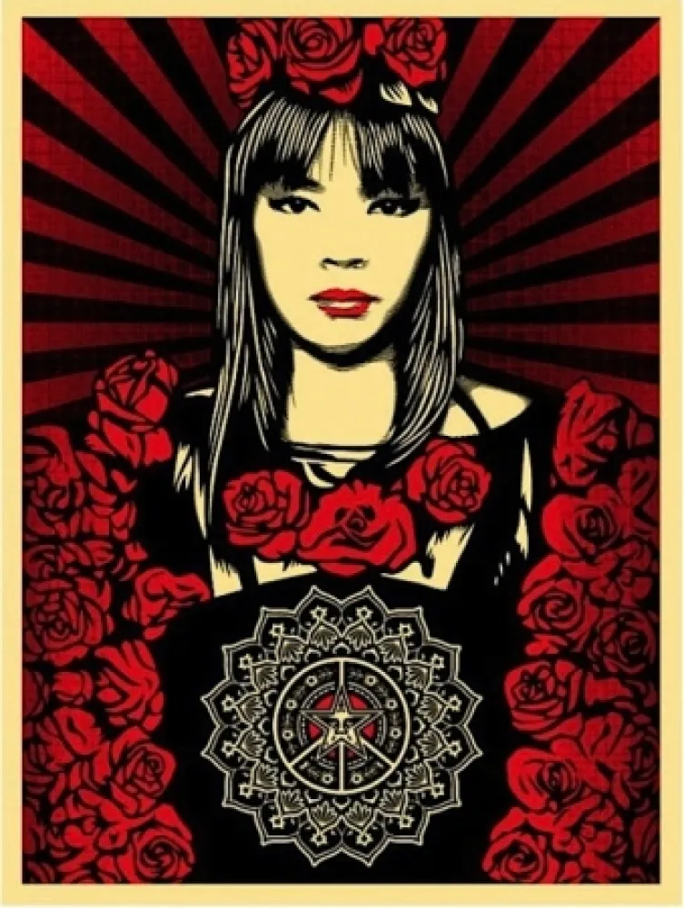Serigrafia Fairey - Rose Girl 
