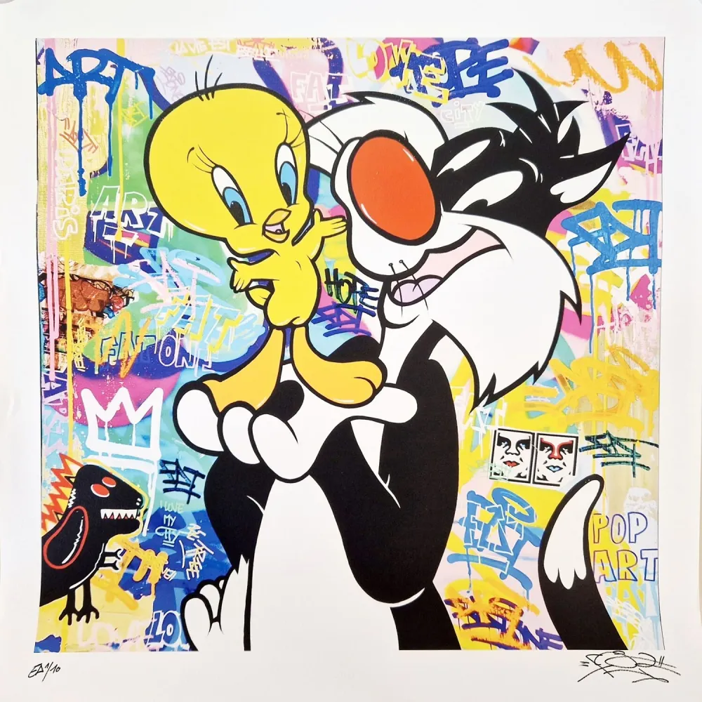 Litografia Fat - Tweety & Sylvester