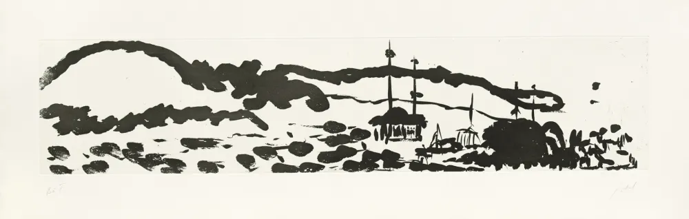 Gravura Fattal - Au bord du Barada II