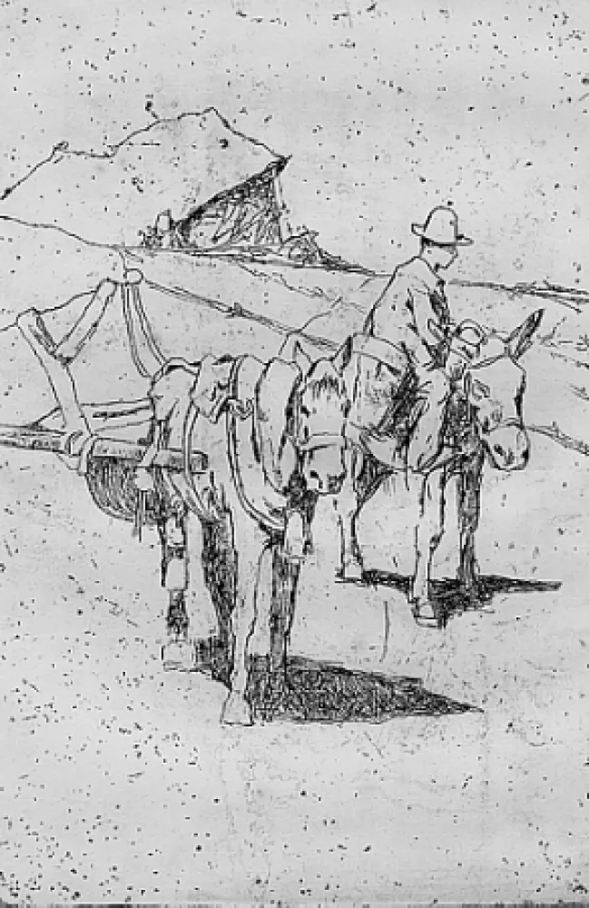 Gravura Fattori - Costumi toscani (barroccio)