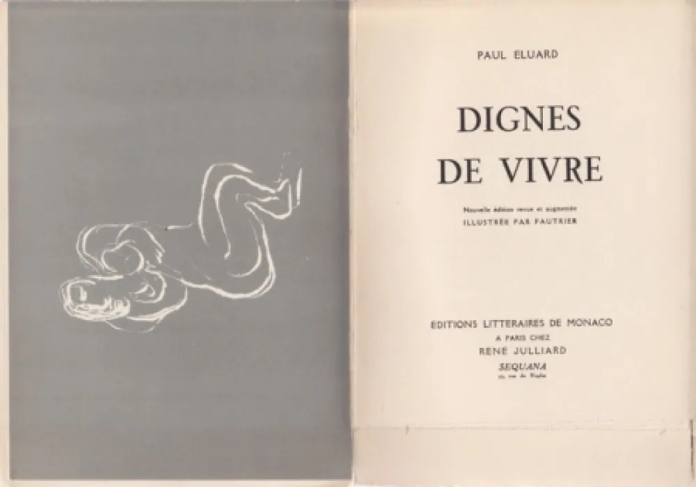 Livro Ilustrado Fautrier - Dignes de vivre / Paul Eluard