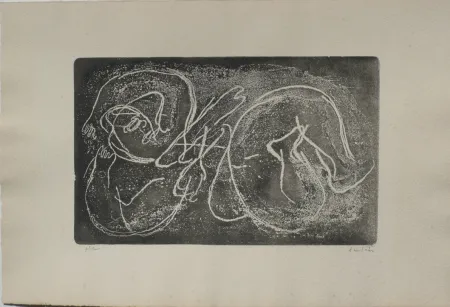 Água-Forte E Água-Tinta Fautrier - Femme étendue I