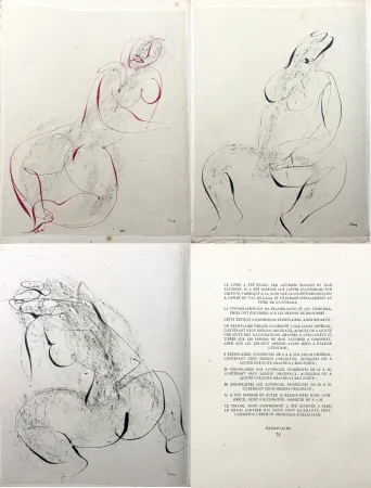 Livro Ilustrado Fautrier - Georges Bataille.  L'ALLELUIAH. Catéchisme de Dianus. Avec 3 dessins originaux de Jean Fautrier (Blaizot, Paris 1947)