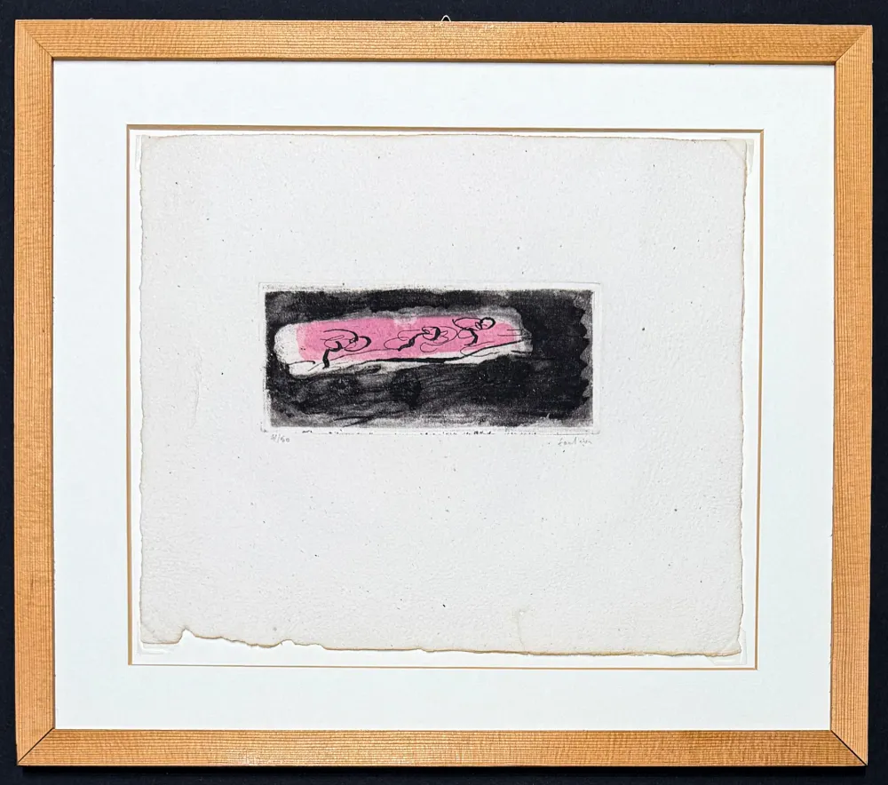 Gravura Fautrier - Jean Fautrier (1898–1964) -Petit Paysage Sombre- etching aquatint on paper- 1941