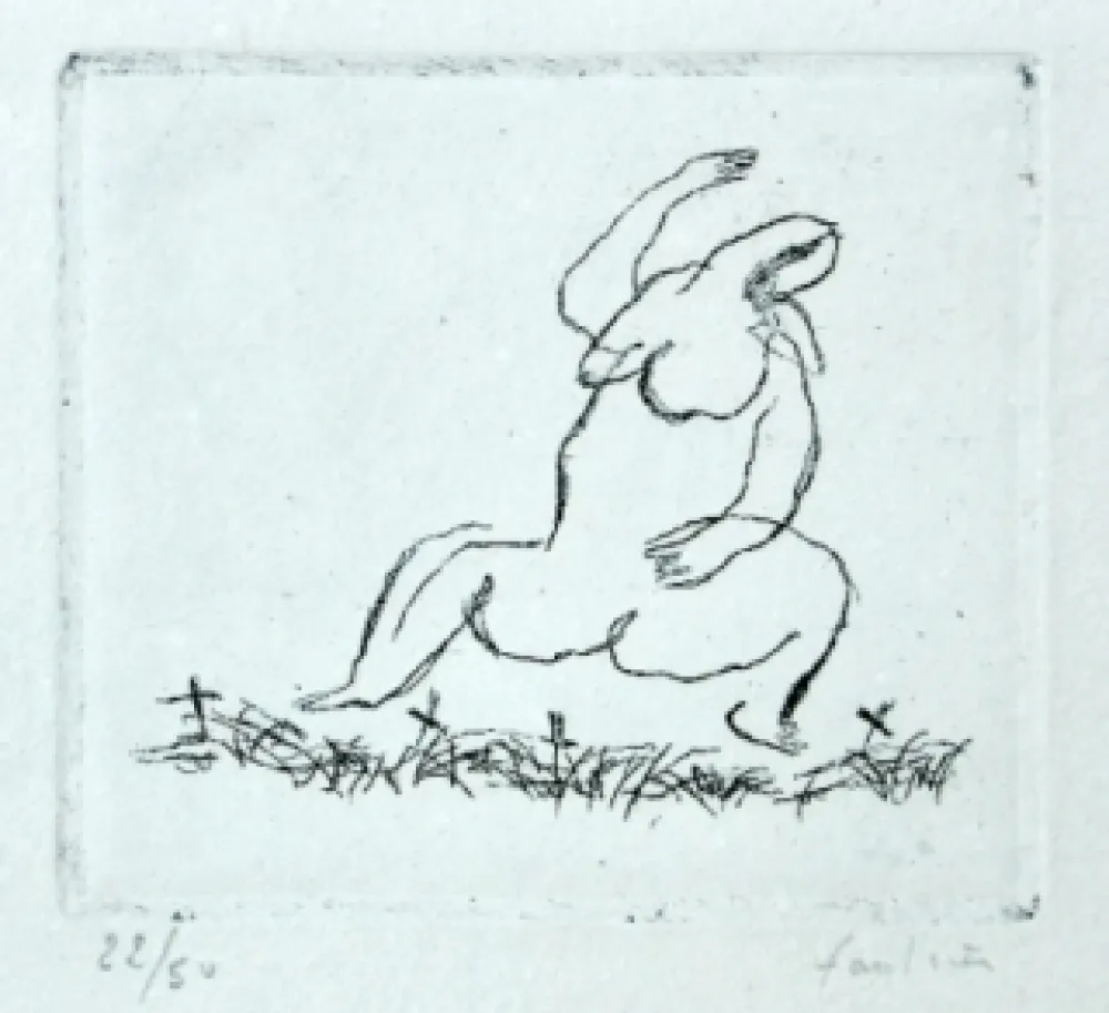 Água-Forte Fautrier - L'Alleluiah-petit nu E