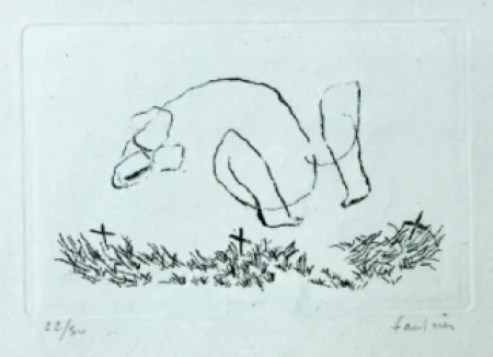 Água-Forte Fautrier - L'Alleluiah-petit nu M