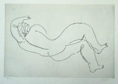 Água-Forte Fautrier - Nu couché III