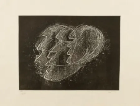 Água-Forte E Água-Tinta Fautrier - Otages fond noir