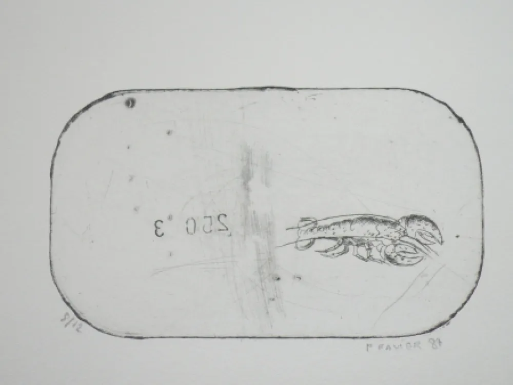 Água-Forte Favier - Le homard (série des mousselines)