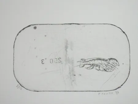 Água-Forte Favier - Le homard (série des mousselines)