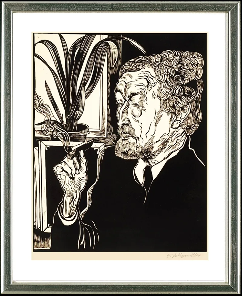 Xilogravura Felixmuller  - Christian Rohlfs, 1927