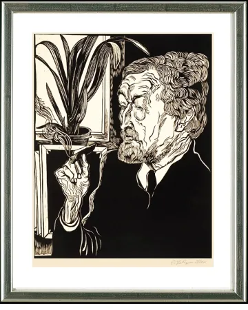 Xilogravura Felixmuller  - Christian Rohlfs, 1927