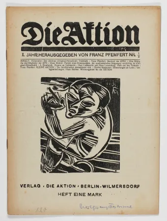 Xilogravura Felixmuller  - Der Zeichner (Die Aktion)