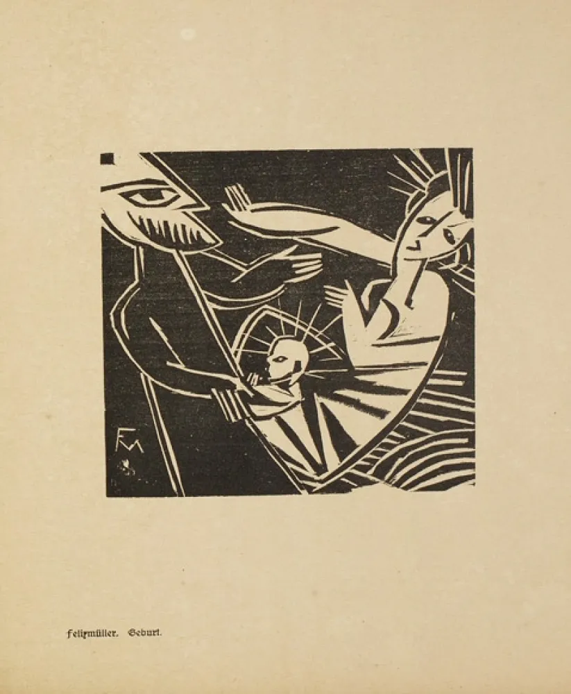 Xilogravura Felixmuller  - Die schöne Rarität