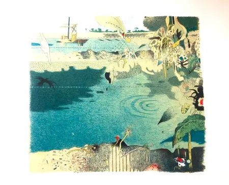 Litografia Ferroni - Racconto del lago