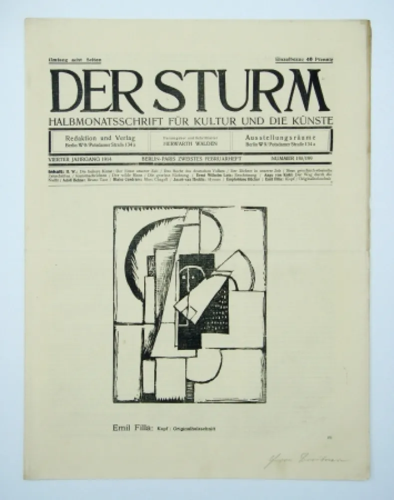 Xilogravura Filla - Kopf (Head)