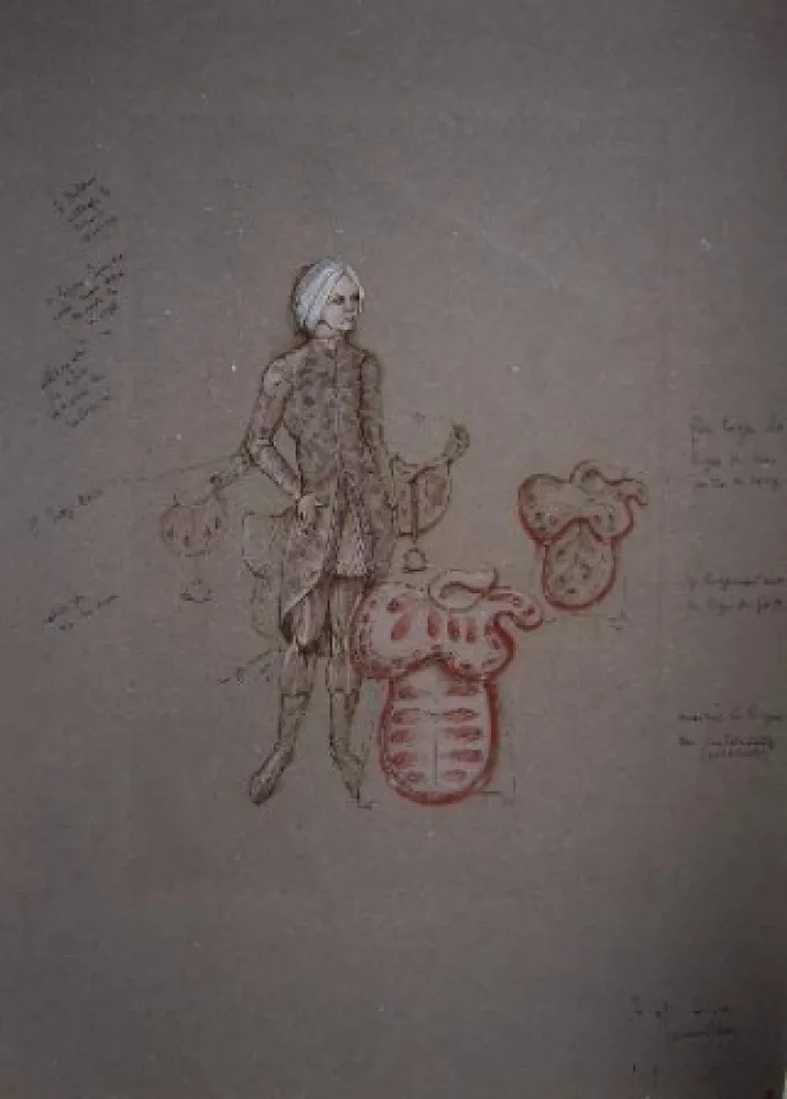 Gravura Fini - Scène de theatre