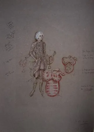 Gravura Fini - Scène de theatre