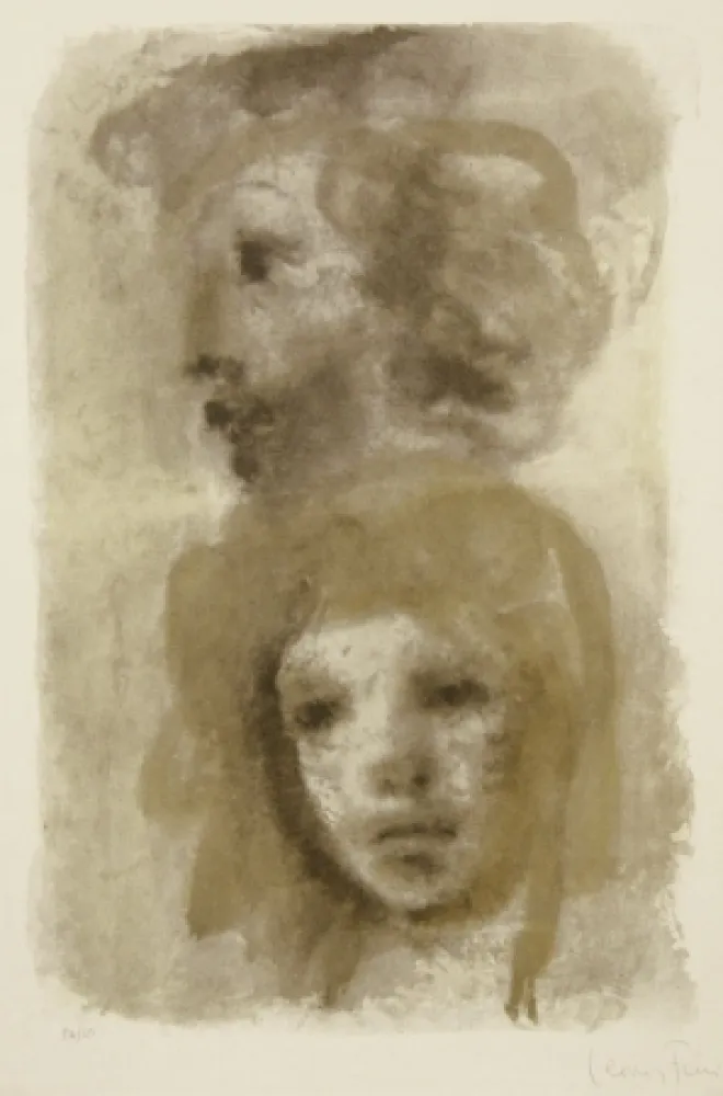 Litografia Fini - Untitled (two portraits)