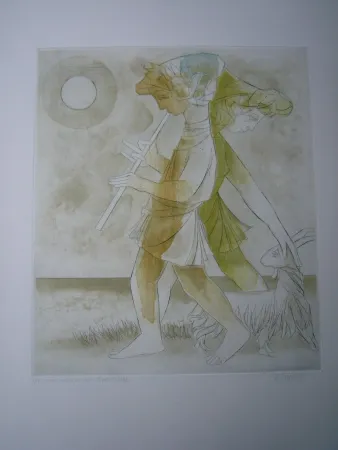 Água-Forte E Água-Tinta Finsterer - Pastoral-mediterran I