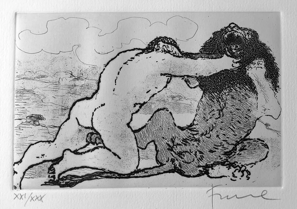 Livro Ilustrado Fiume - Cinque acqueforti per i poeti greci tradotti da Salvatore Quasimodo.