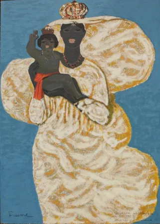 Serigrafia Fiume - MADONNA NERA CON BAMBINO