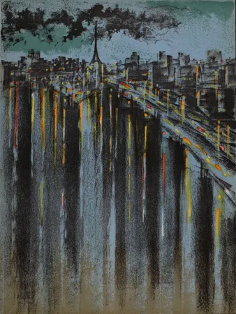 Litografia Florsheim - La Seine à Paris, 1964.
