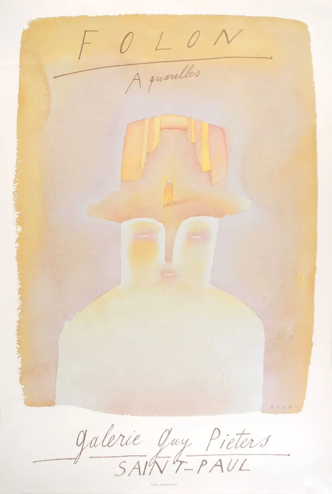 Cartaz Folon - Folon Aquarelles - Galerie Guy Pieters