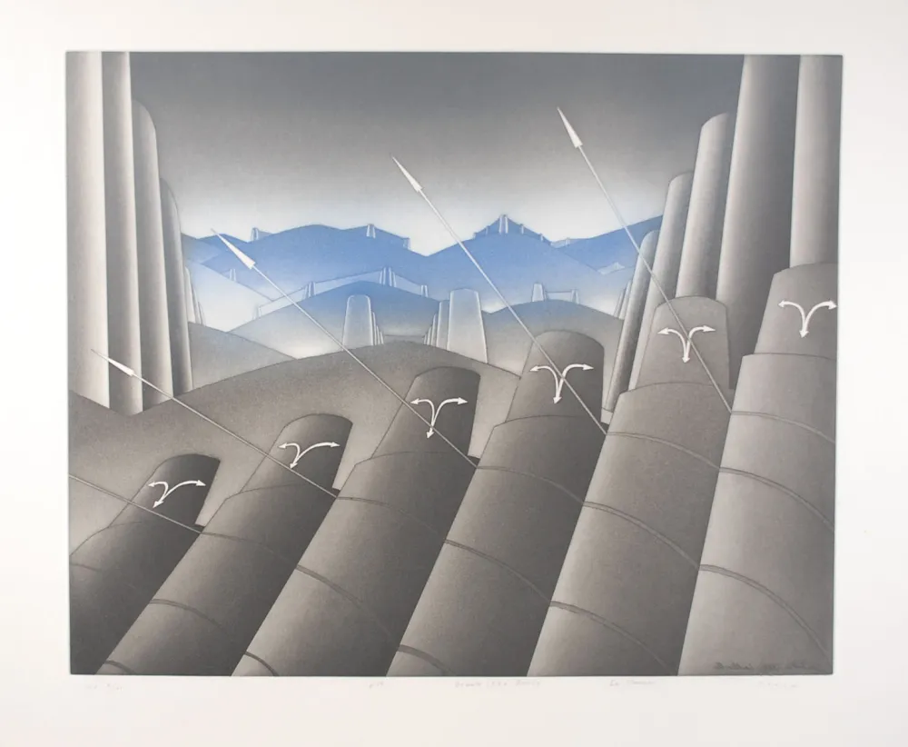 Gravura Digital Folon - La Menace II