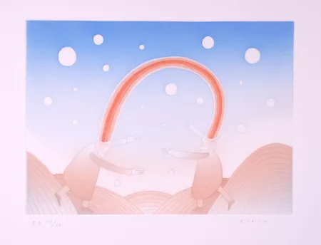 Água-Forte E Água-Tinta Folon - La Rencontre - The Meeting