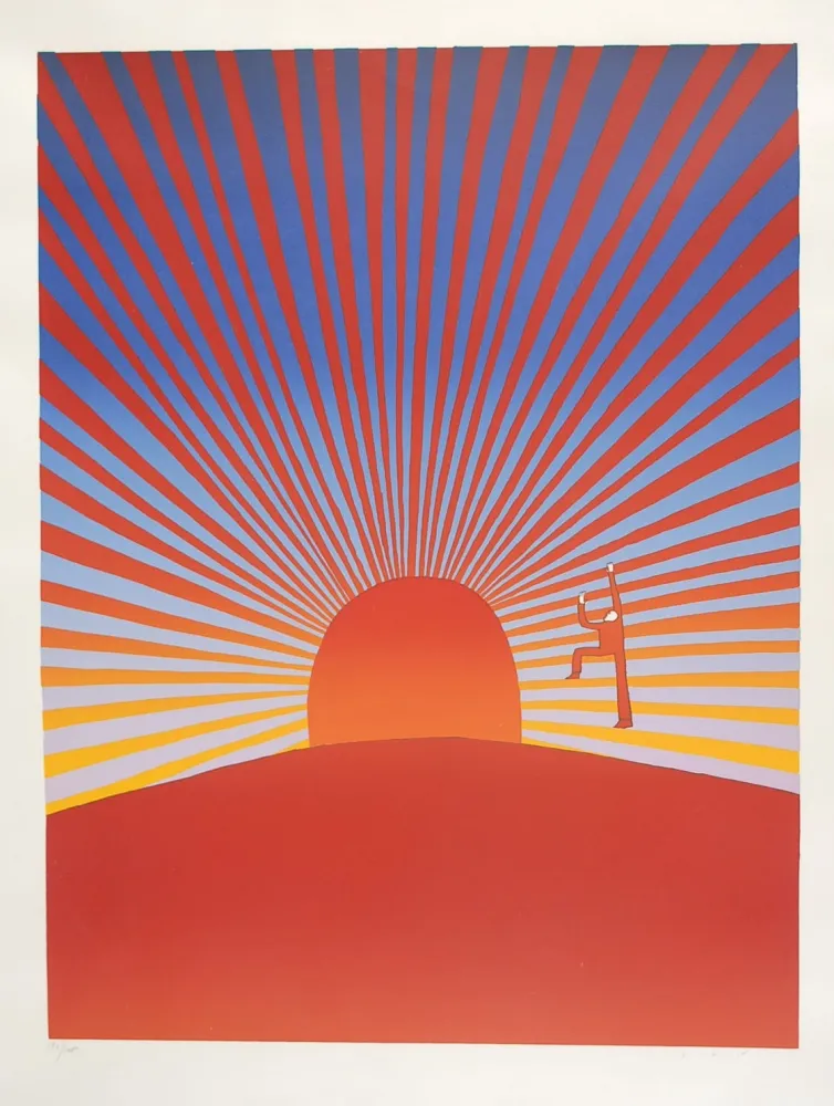 Serigrafia Folon - Le Poète - The Poet