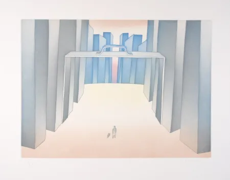 Água-Forte E Água-Tinta Folon - Lointains un Homme (suite Lointains)