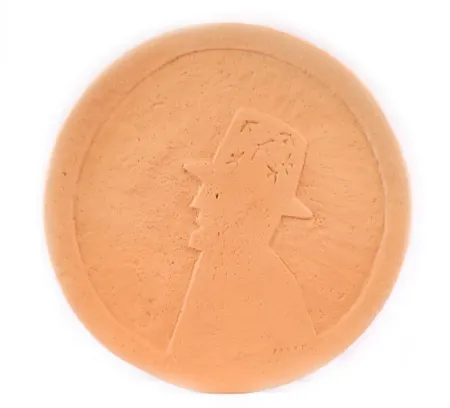 Cerâmica Folon - Plate - Man with hat - Personnage au chapeau