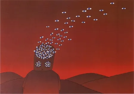 Litografia Folon - The View