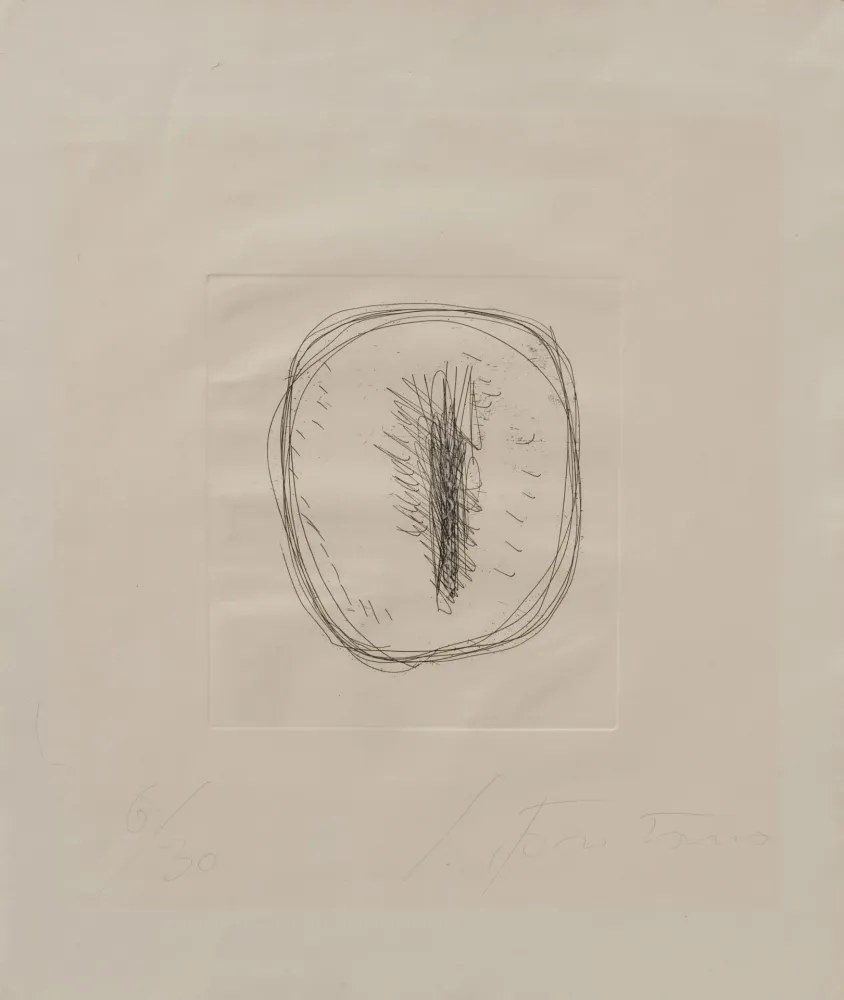 Sem Técnica Fontana - Concetto Spaziale – etching with hand-cut by Fontana himself 6/30