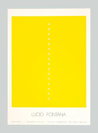 Serigrafia Fontana - Concetto spaziale (giallo)