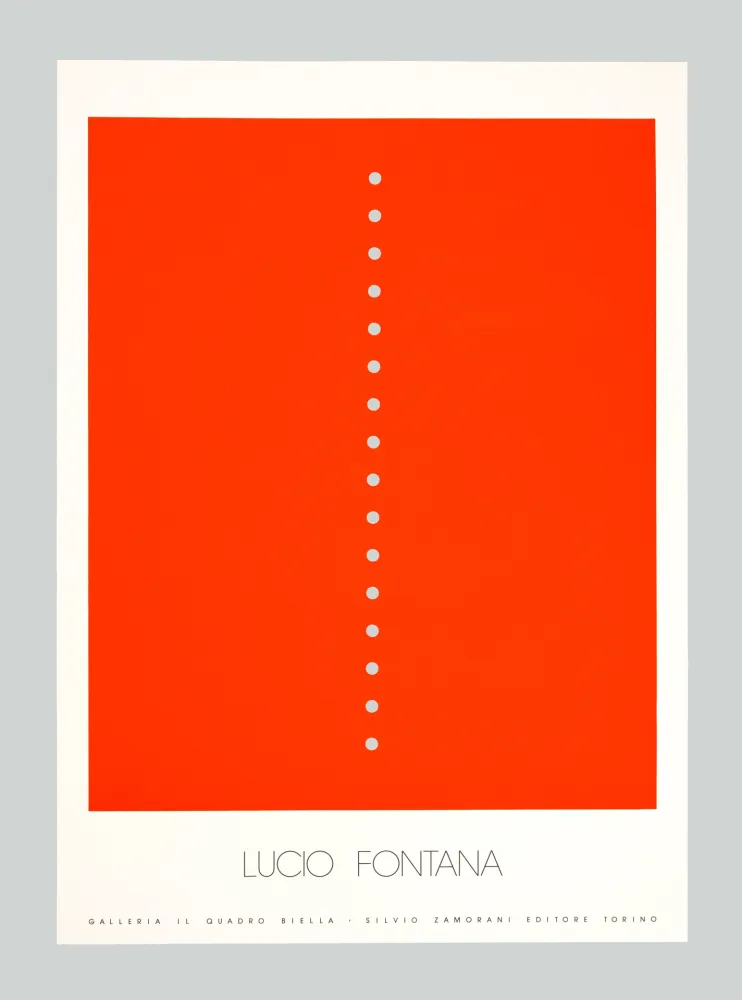 Serigrafia Fontana - Concetto spaziale (rosso)