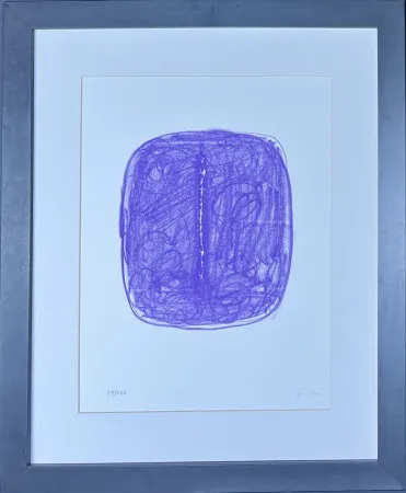 Litografia Fontana - Lucio Fontana (1899-1968) - Concetto Spaziale - 1967 - Lithograph with hand-cut central slash incision