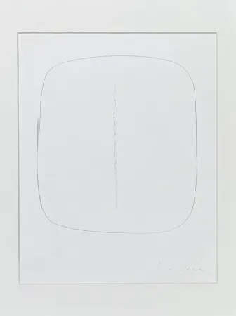 Litografia Fontana - Lucio Fontana (1899–1968) – Concetto Spaziale – Lithograph with hand-cut central slash incision -1961