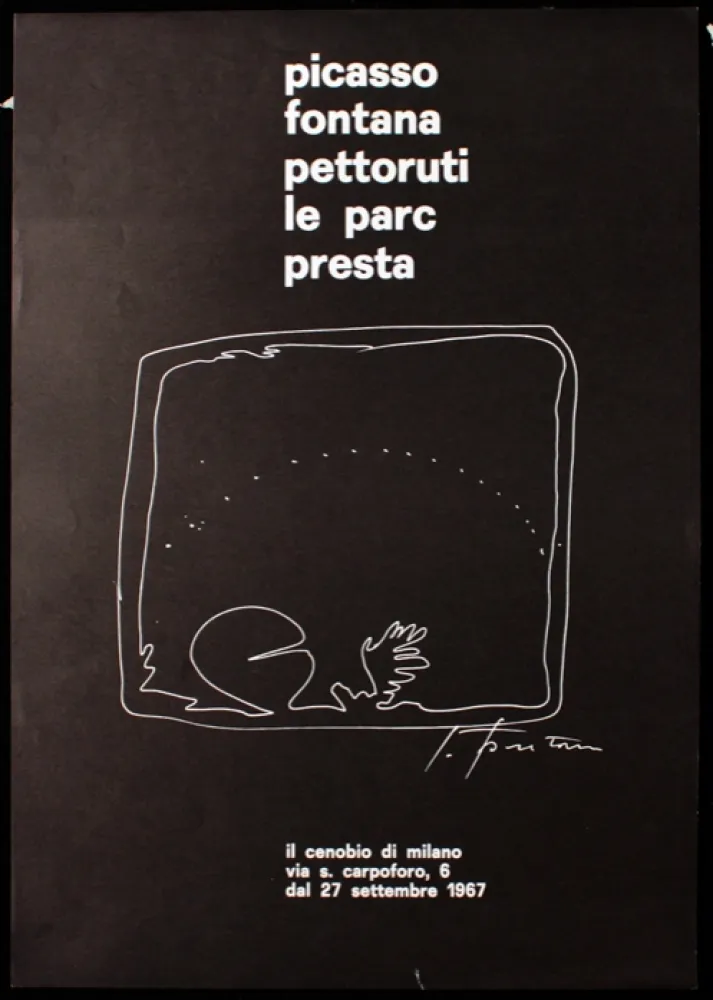 Cartaz Fontana - PICASSO, FONTANA,PETTORUTI, LE PARC, PRESTA