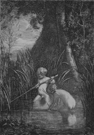 Água-Forte Fontanesi - La pesca