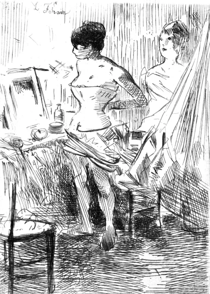 Água-Forte Forain - Danseuses dans leur loge