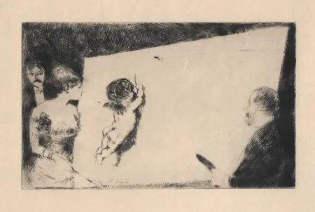 Gravura Forain - Invitation du 