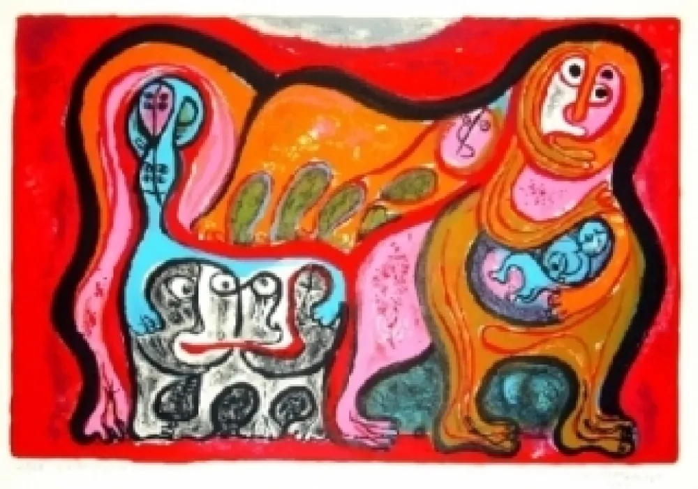 Litografia Forner - Monstre spatial avec des mutants