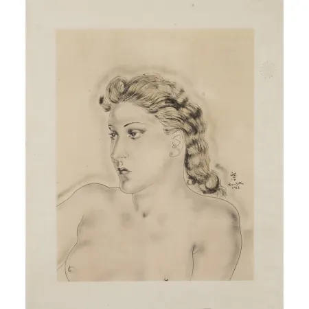 Múltiplo Foujita - Jeune femme blonde ,1931